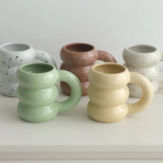 슬로우 3단 볼드 머그컵 오브제머그 400ml 5color 볼록머그