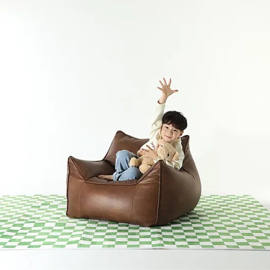 톰 미니 기능성 가죽 빈백 쇼파 소형 독서의자