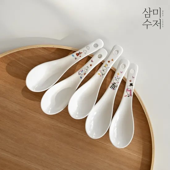 귀여운 무민 프렌즈 도자기 우동스푼 1P(디자인5종 택1)
