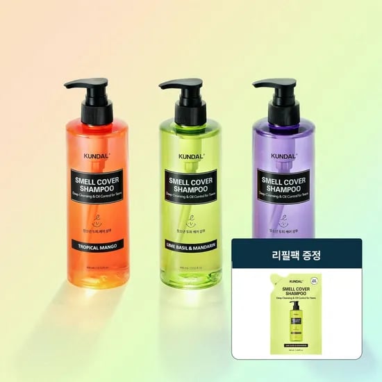 올데이 스멜커버 청소년샴푸 1+1+리필팩 본품 증정
