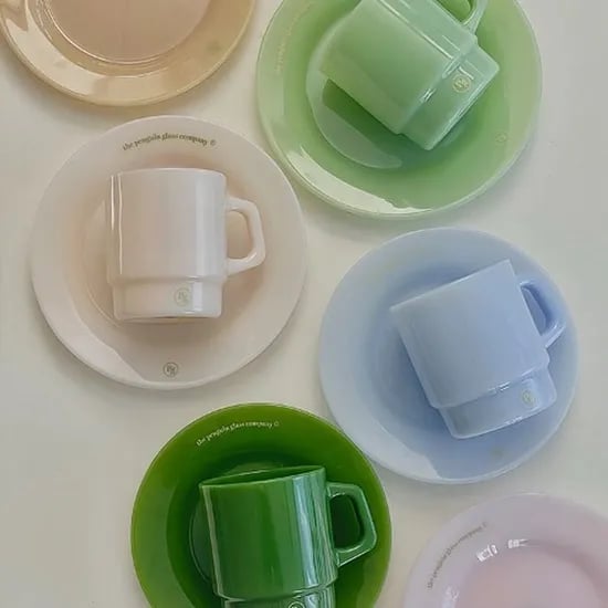 타블도트 펭귄 밀크 글라스 머그 380ml 4color 홈카페 유리컵