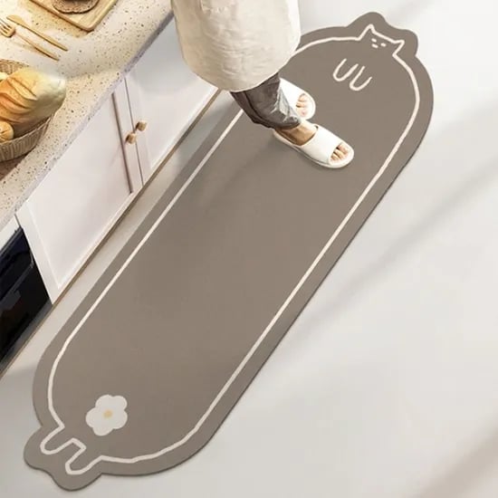 귀염 꽃냥이 3세대 소프트 규조토 발매트 주방매트 2size