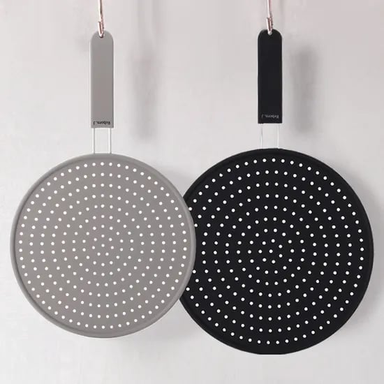 실리콘 멀티 팬커버 덮개 28cm+30cm  2P 세트 (그레이/블랙)