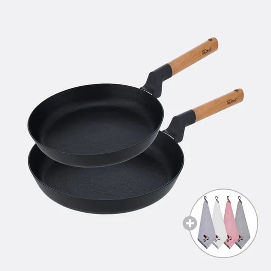 퓨어 우드 IH 프라이팬 20cm+프라이팬 28cm