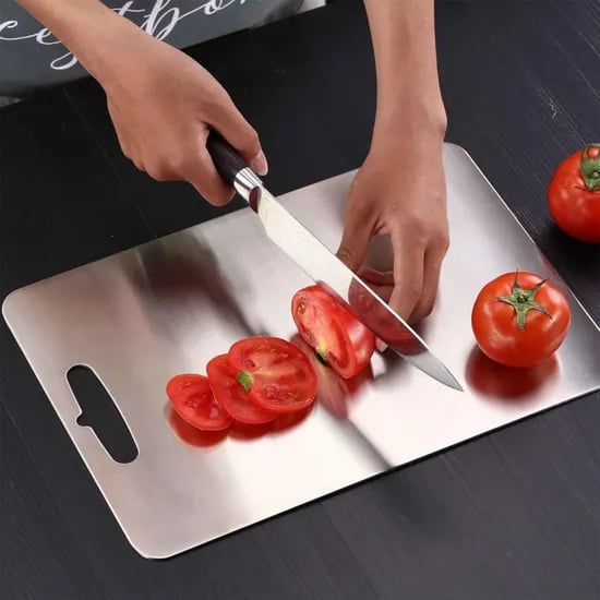 튼튼 양면 스텐 도마 항균 위생 스테인레스 대형 도마