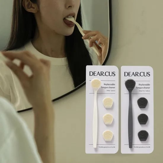 1+1 혀자손 교체형 혀클리너(본품2개+헤드6개) 4컬러