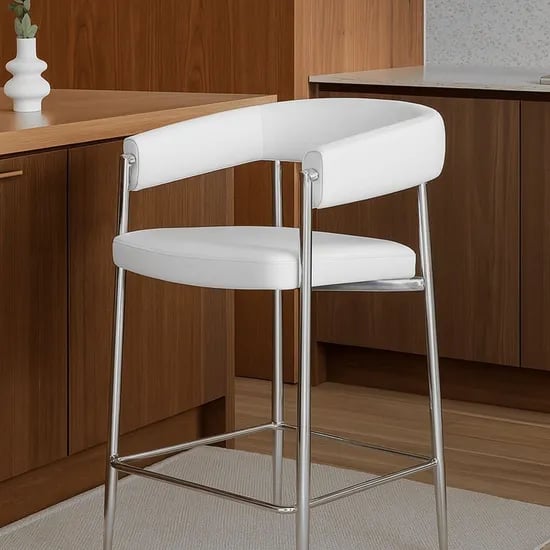 덱스 클래식 아일랜드 가죽 쿠션 높은 홈바 의자 65cm 2colors