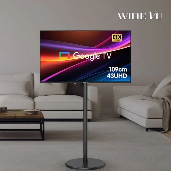 와이드무빙뷰 블랙에디션 109cm(43인치) 구글 4K UHDTV 스마트티비 삼탠바이미