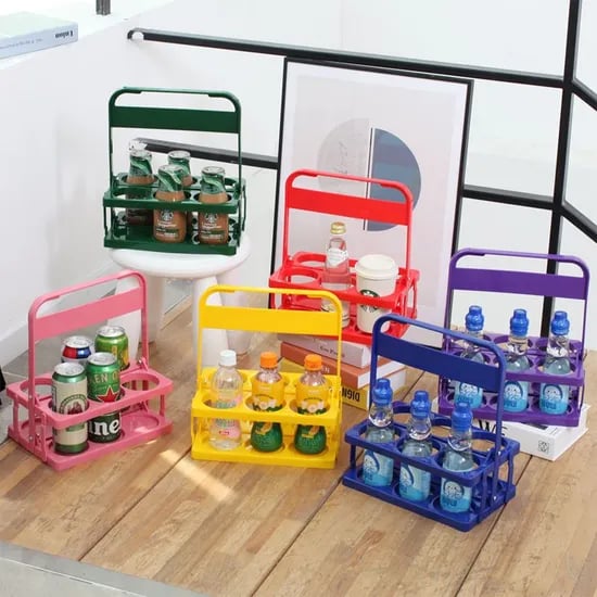 비비드 접이식 커피 컵 음료 캐리어 트레이 (2size/6color)