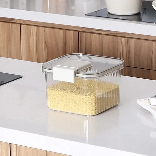 퀴진드마망 투명 진공 밀폐 쌀통 잡곡통 잡곡용기 사료 보관 통(5kg)