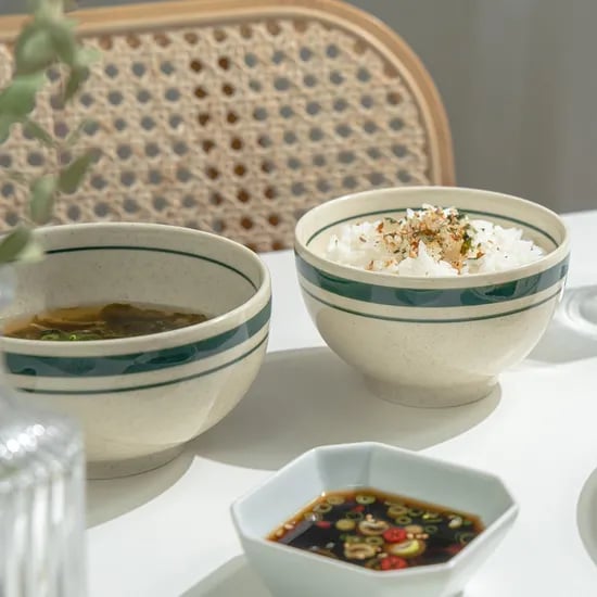 노블 라인 빈티지 모던 밥공기 1P + 국대접 1P 세트