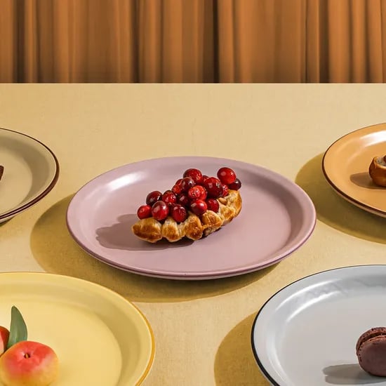 클라리스 홈카페 디저트 매트 원형접시 2호 (20cm) 1+1 세트