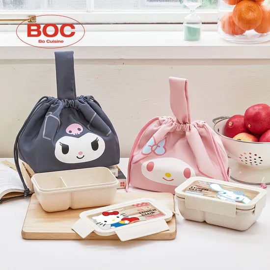 보퀴진 산리오 캐릭터즈 밀프랩  런치박스+보온보냉백 세트