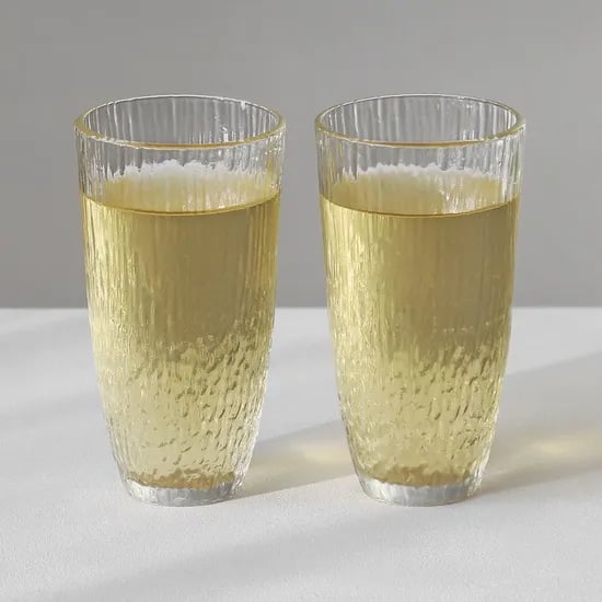 워터폴 하이볼 맥주잔 글라스 홈카페 유리컵 350ml 2P세트(선물포장 가능)
