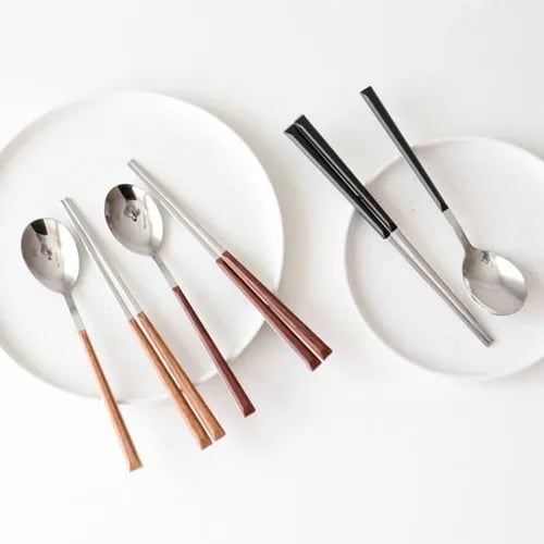 샤르망 수저 4인세트(숟가락4+젓가락4) 3colors