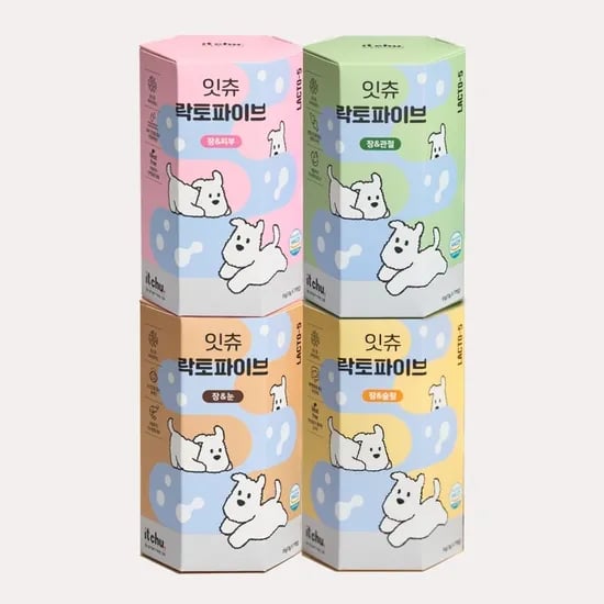 잇츄 락토파이브 덴탈껌 30개입 (관절/눈/피부/슬림) 강아지 유산균 껌
