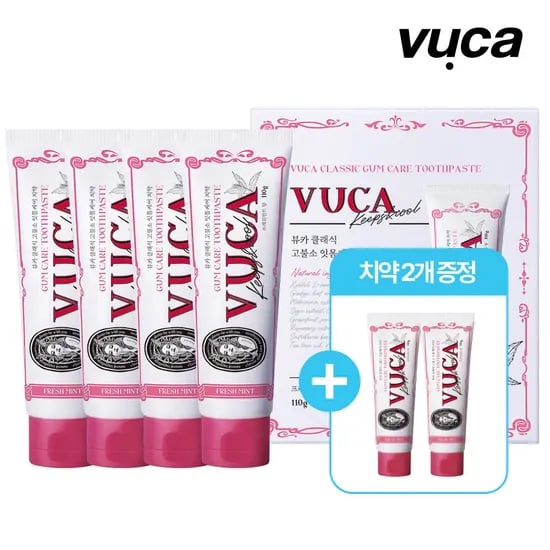 클래식고불소 잇몸케어 비건치약 프레쉬민트향 110g 4개입