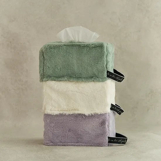 포근한 퍼 손잡이 티슈케이스 3colors