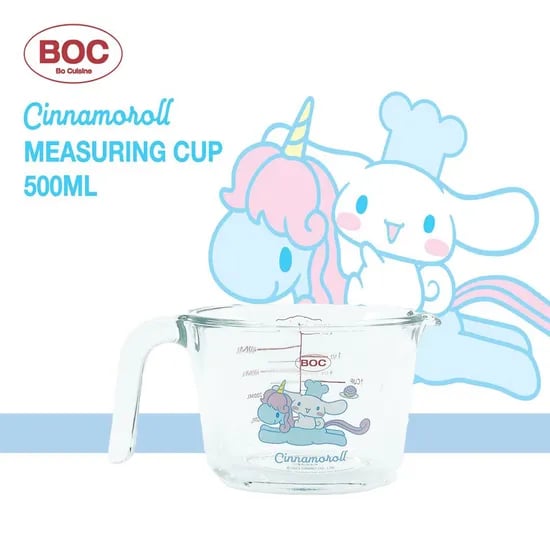 산리오 내열유리 베이킹 오븐 눈금 계량컵 500ml
