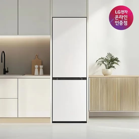 혜택가 86만대 LG 모던엣지 상냉장 하냉동 오브제컬렉션 Q336MQQ133 333L