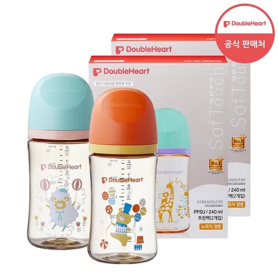 3세대 240ml 트윈팩 (젖병2개/노꼭지) 1+1