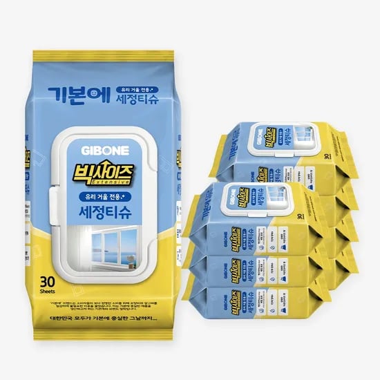 빅사이즈 유리 거울 전용 세정티슈 8팩