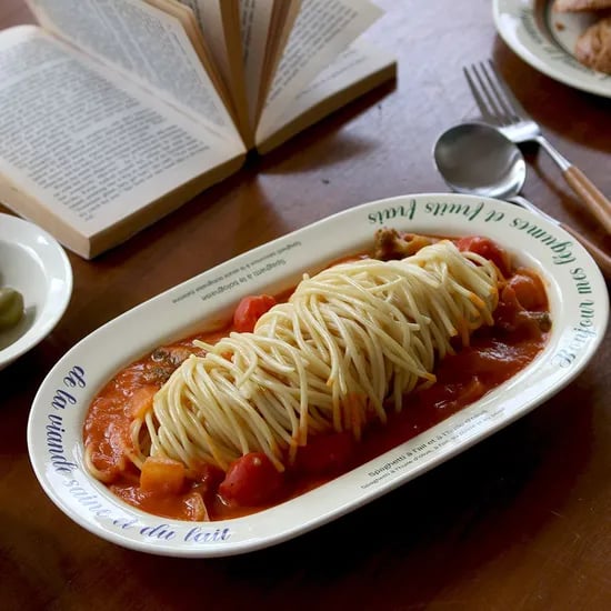 파밍스마켓 레터링 타원접시