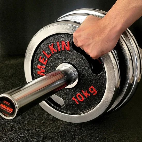 멜킨 바벨원판 역기 데드리프트 크롬 경량 30mm 10kg 2개
