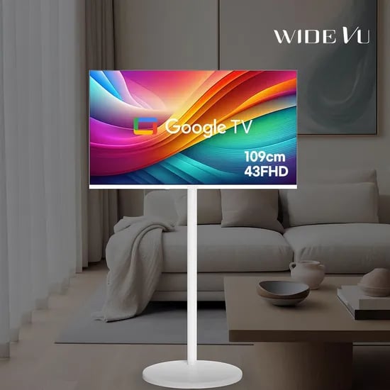 화이트에디션 구글스마트 109cm(43인치) FHD TV 와이드무빙뷰 삼탠바이미 거치가능