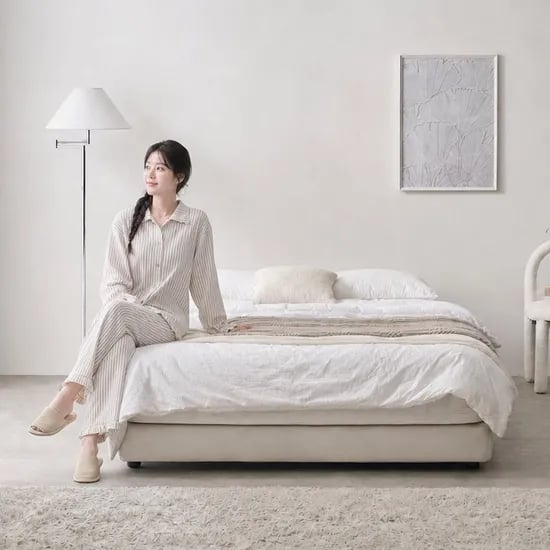 쿠폰가 84,550원 / 플러피 조야 패브릭 침대 프레임 SS,Q (무헤드/헤드형)