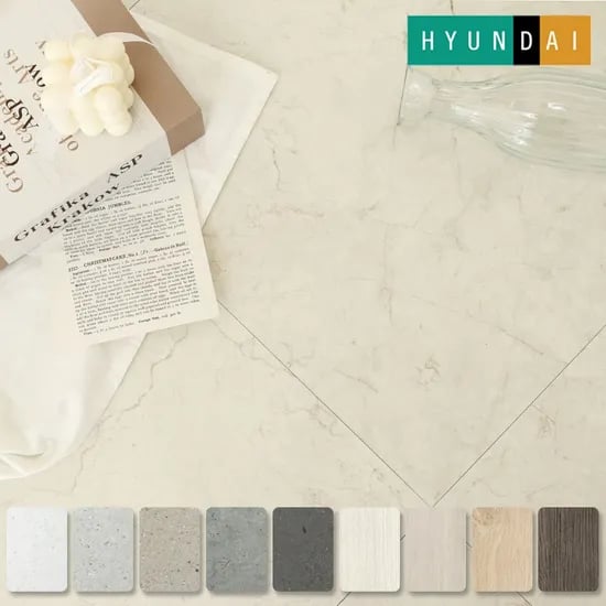 브랜드 데코타일 3mm 비접착식 사각무늬 타일 1박스 1평 62 colors