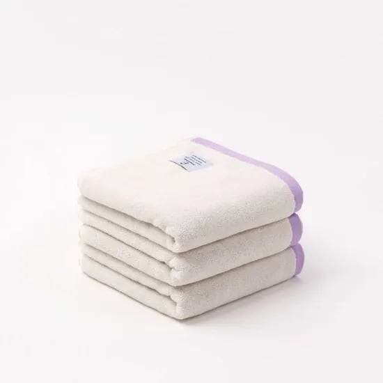 오가닉수건 퍼플 웨이브 185g 10p 먼지없는수건 고급