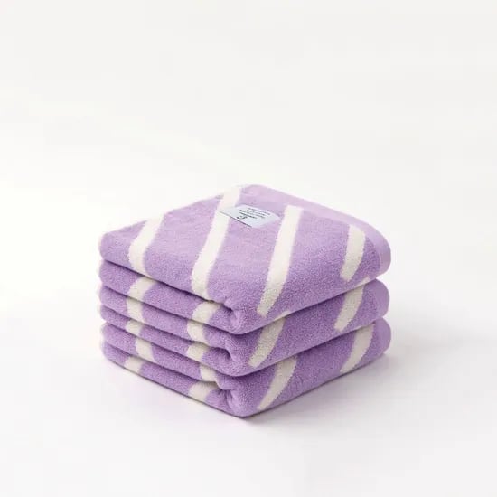오가닉수건 퍼플 네츄럴 185g 10p 먼지없는수건 고급