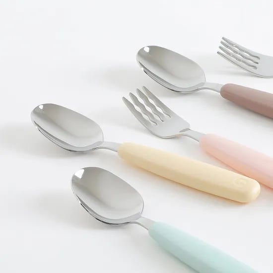 네모 유아 스푼 포크 세트 (L) 5colors