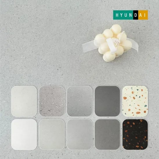 내구성 강한 현대 600각 테라조 비점착식 데코타일 3mm 1박스 1평 10color