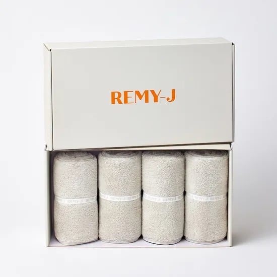 스톤 밴딩페이스타올 250g 고급모달텐셀 (4p, 선물포장)