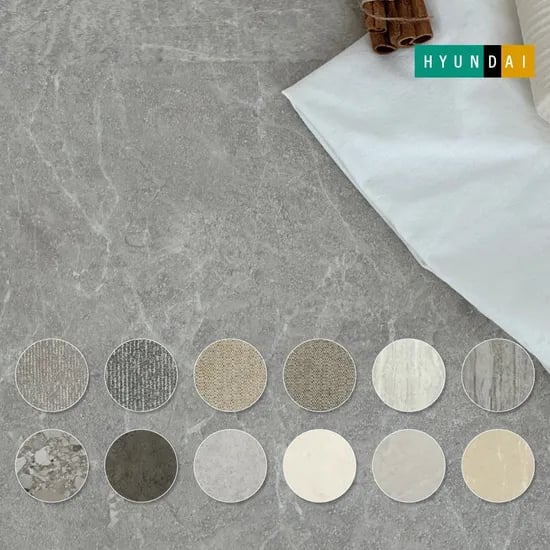 프리미엄 현대엘엔씨 450각 데코타일 3mm 12color