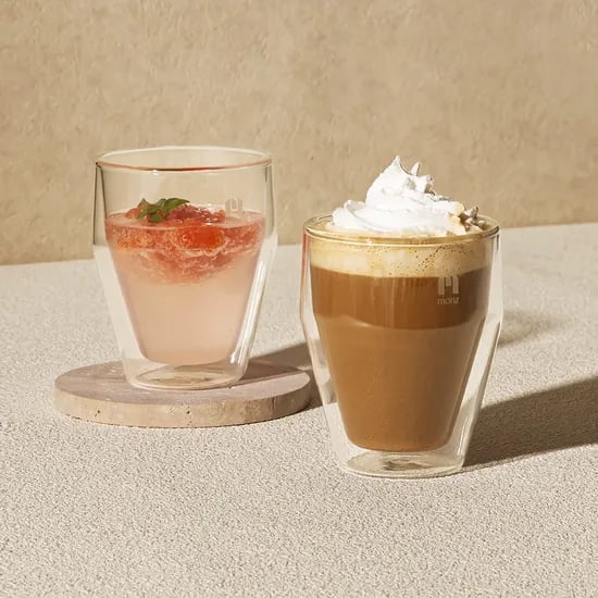 1+1 몬즈 더블월 내열유리 이중컵 콘트라 270ml (총2P)