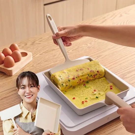 50만개판매! 자이언트/미니 계란말이팬+전용뒤집개 세트 사각팬