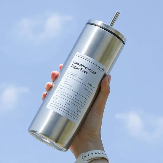 카페 304스텐 슬림 대용량 빨대 텀블러 보온병 700ml