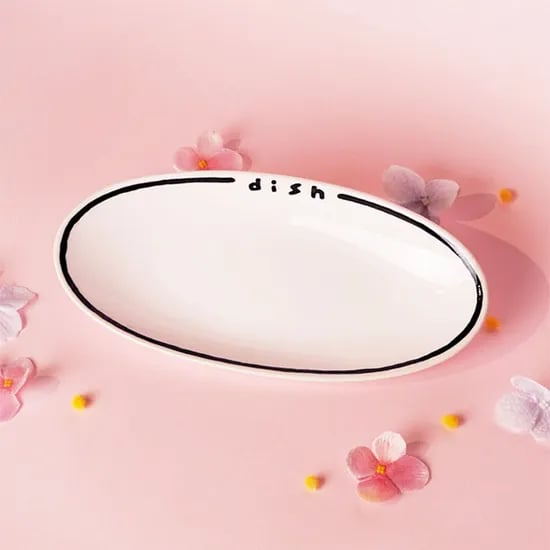 드로잉 타원접시 + 리본선물포장