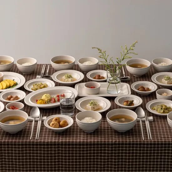 레트로 라인 6인 그릇 홈세트 40P