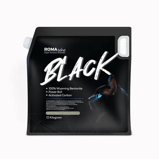 로마샌드 블랙(가는입자) 12kg 프리미엄 벤토나이트 고양이모래