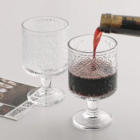 데이지 고블렛 230ml 2P세트 글라스 플라워 와인잔 유리컵