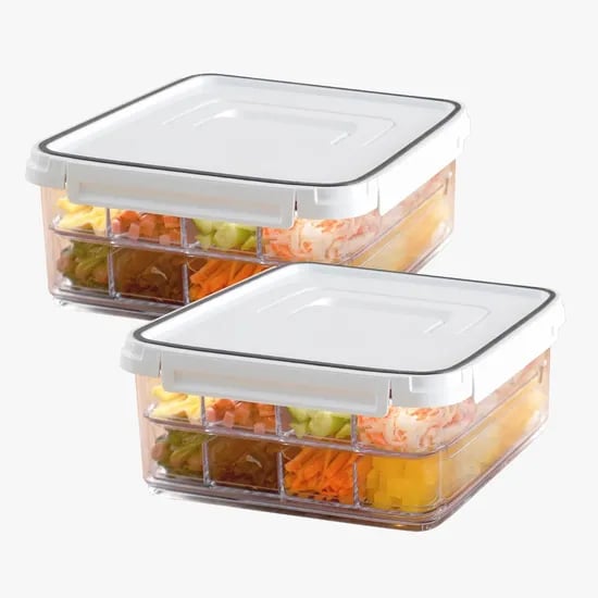 스카이락 칸칸 8칸 이유식 김밥 보관 용기 3800ml