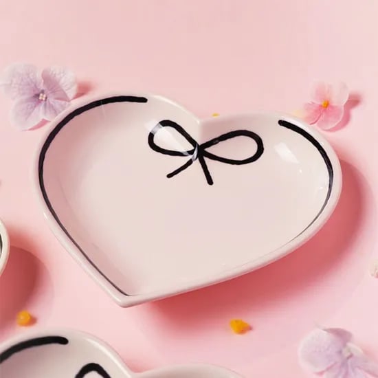 드로잉 리본하트접시(3size)