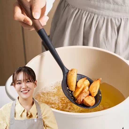 북미산 월넛 프리미엄 실리콘 조리도구 스키밍국자