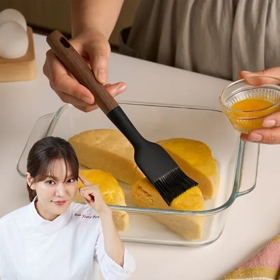 북미산 월넛 프리미엄 실리콘 조리도구 브러쉬