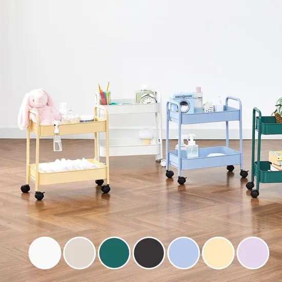 나사없이 쉽게 조립하는 2단/3단 메탈트롤리 7 color