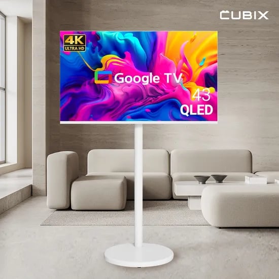 무빙큐빅스 화이트에디션 스마트 43인치(109cm) 4K UHD QLED TV 삼탠바이미